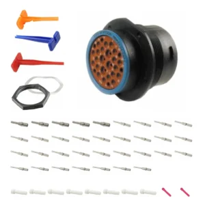 DEUTSCH P24-24-29PE 29-way HDP20 receptacle connector half kit with pin contacts and supplied accessories