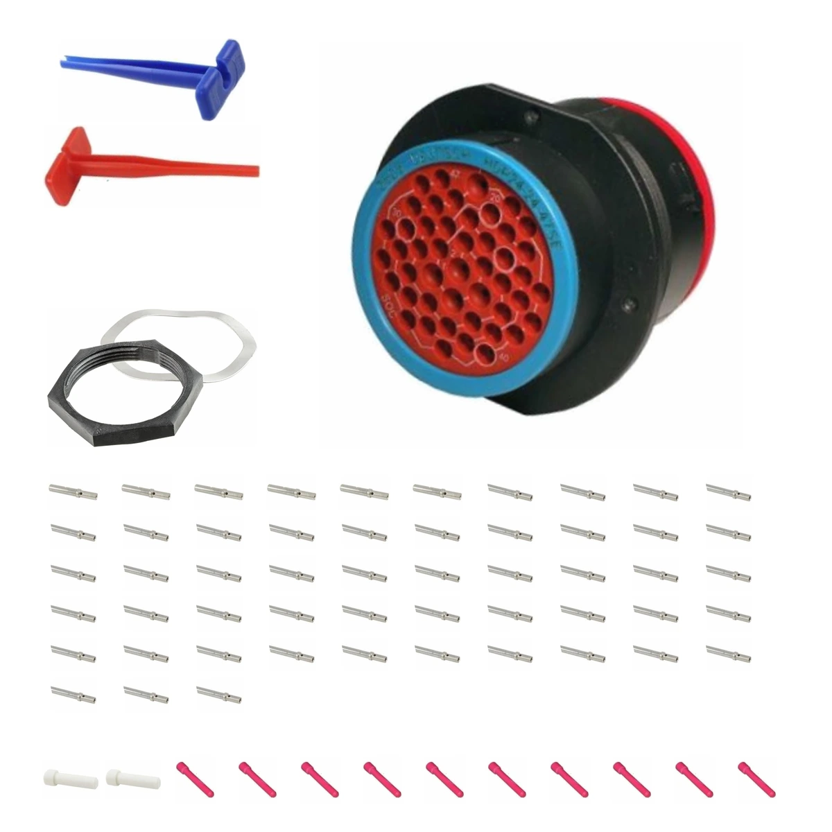 deutsch-p24-24-47se-hdp20-alna-kit-v5 DEUTSCH P24-24-47SE 47-way HDP20 receptacle connector half kit with socket contacts and supplied accessories