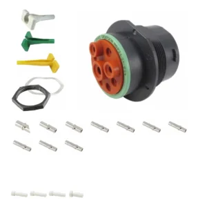 DEUTSCH P24-24-9SN 9-way HDP20 receptacle connector half kit with socket contacts and supplied accessories