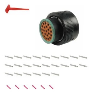 DEUTSCH P26-18-21SN 21-way HDP20 plug connector half kit with socket contacts and supplied accessories