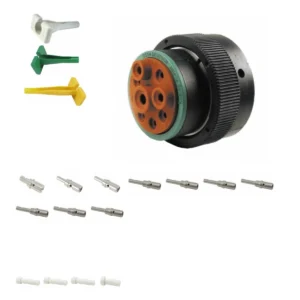 DEUTSCH P26-24-9PN 9-way HDP20 plug connector half kit with pin contacts and supplied accessories