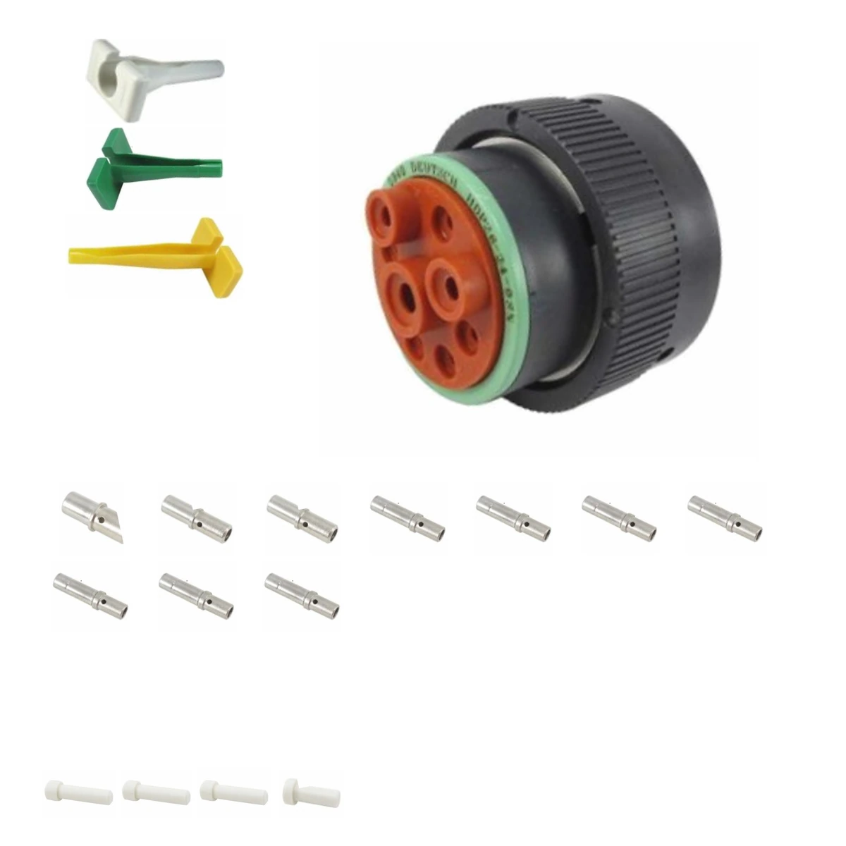 deutsch-p26-24-9sn-hdp20-alna-kit-v4 DEUTSCH P26-24-9SN 9-way HDP20 plug connector half kit with socket contacts and supplied accessories