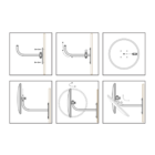 DuraVision heavy duty acrylic convex mirror installation and adjustment diagram