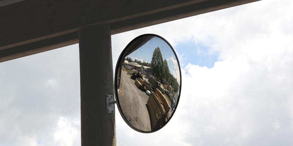 DuraVision convex mirror for industrial site safety