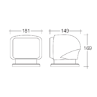 Narva 72809 LED search lamp dimensions drawing