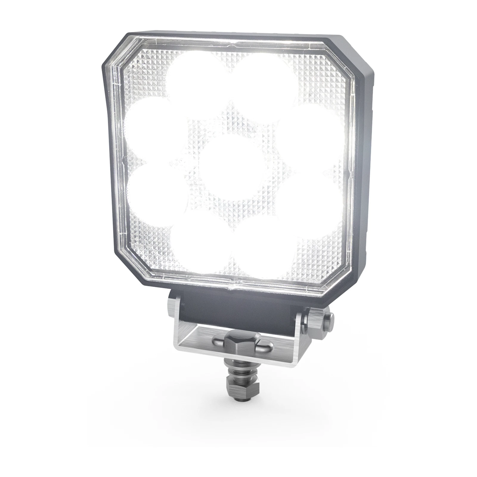 ECCO E92006W 9 LED Square Flood Work Lamp 12โ24V illuminated