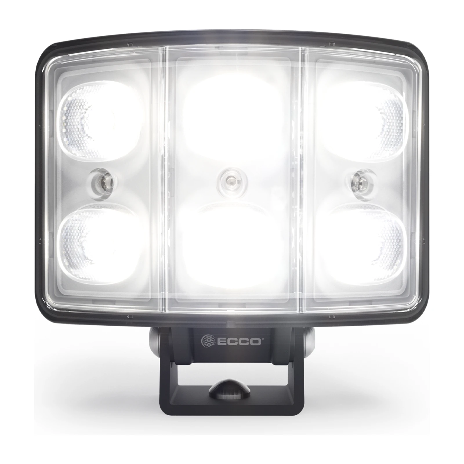 ECCO EW2530 6 LED 130ยฐ Wide Flood Work Lamp 12โ24V illuminated