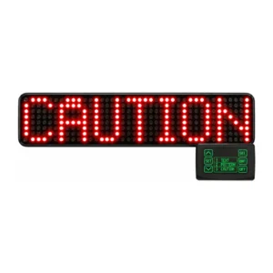 CODE 3 CD0012R red LED vehicle message board displaying CAUTION with touchscreen controller