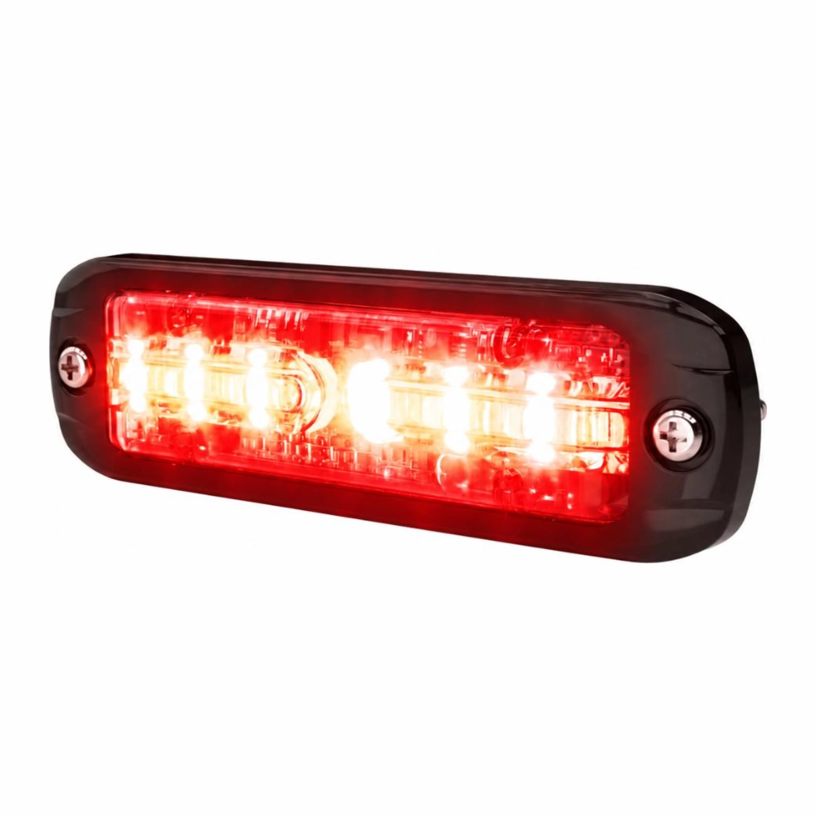 ECCO ED3801R red ultra thin LED directional warning light, lit