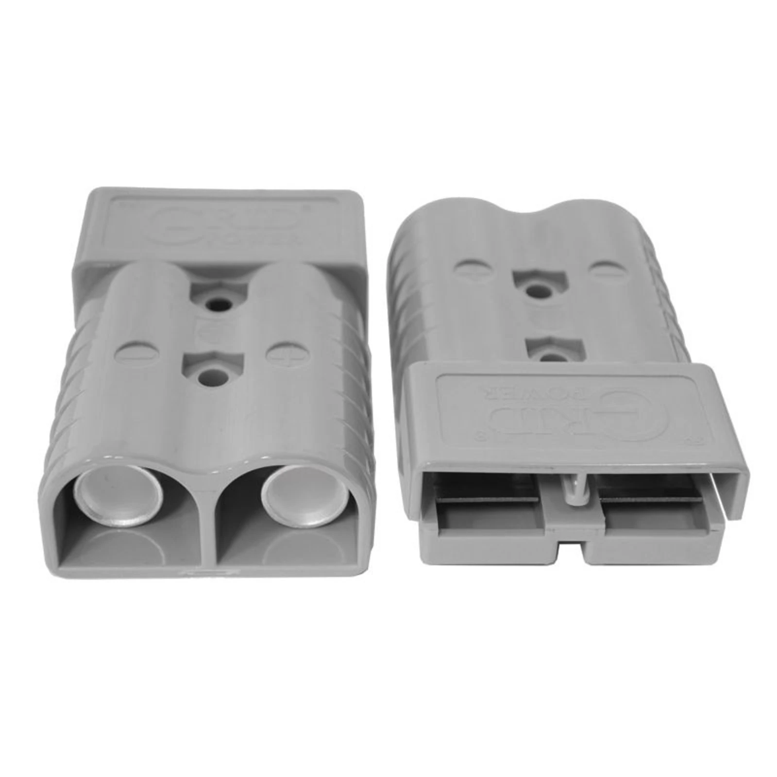 Anderson Type Power Connector 350A Grey – 00 B&S (70mm²) Cable, Pair LV Automotive 350A grey Anderson type power connector pair