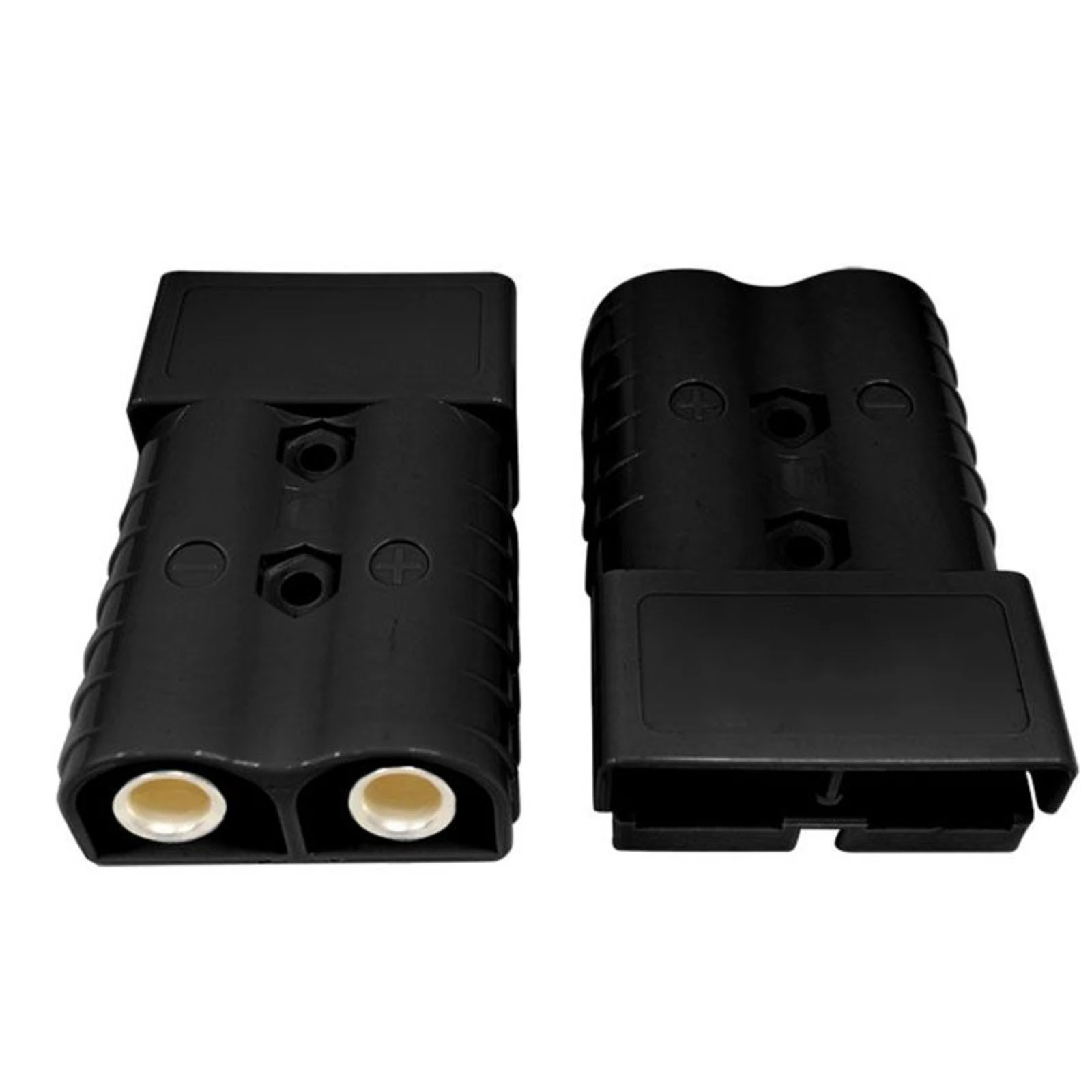 Anderson Type Power Connector 50A Black – 6 B&S (16mm²) Cable, Pair LV Automotive 50A black Anderson type power connector pair