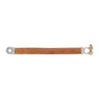 Braided copper battery earth strap with flat lug and battery terminal clamp
