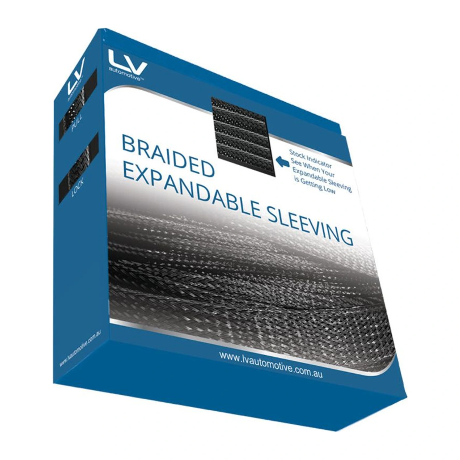 LV Automotive braided expandable sleeving in dispenser box LV Automotive braided expandable sleeving in dispenser box