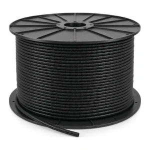 Black split convoluted tubing 10mm 1500m spool