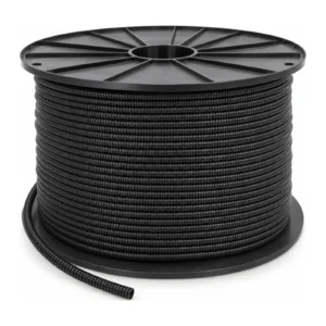 Black split convoluted tubing 13mm 1000m spool