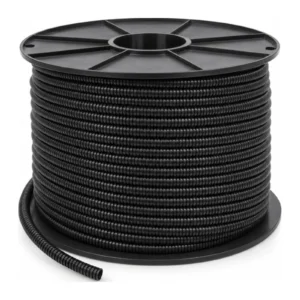 Black split convoluted tubing 13mm 150m spool