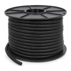 Black split convoluted tubing 13mm 75m spool