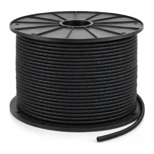 Black split convoluted tubing 7mm 400m spool